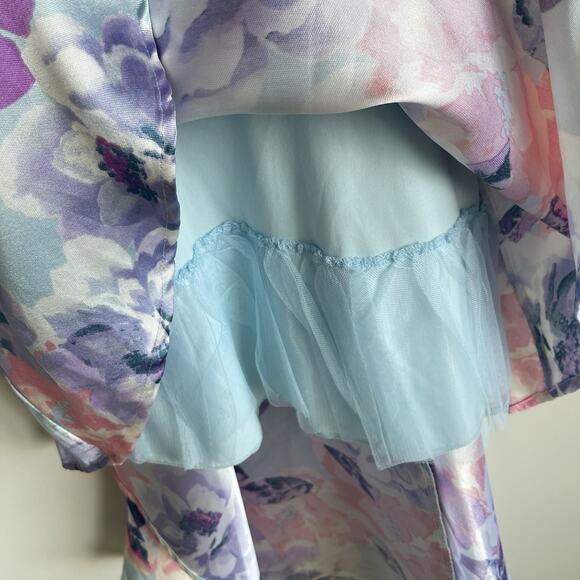 Speechless Girls 7 Formal Dance Pageant High Low Floral Lace Gown Dress - Picture 6 of 10